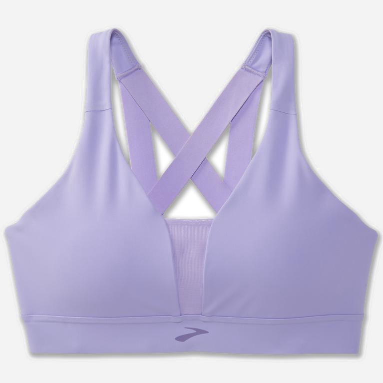 Brooks Drive Plunge Australia - Women's Running Bra - Lavender Purple/Violet Dash (360852-HAX)